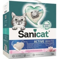 Sanicat Active White Lotus Çiçeği Kokulu Doğal Kedi Kumu 10 Lt